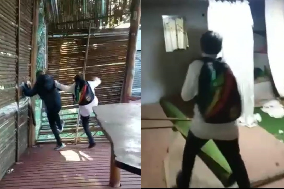 Alumnos del Instituto Linneo se grabaron destruyendo sectores del Parque de las Naciones