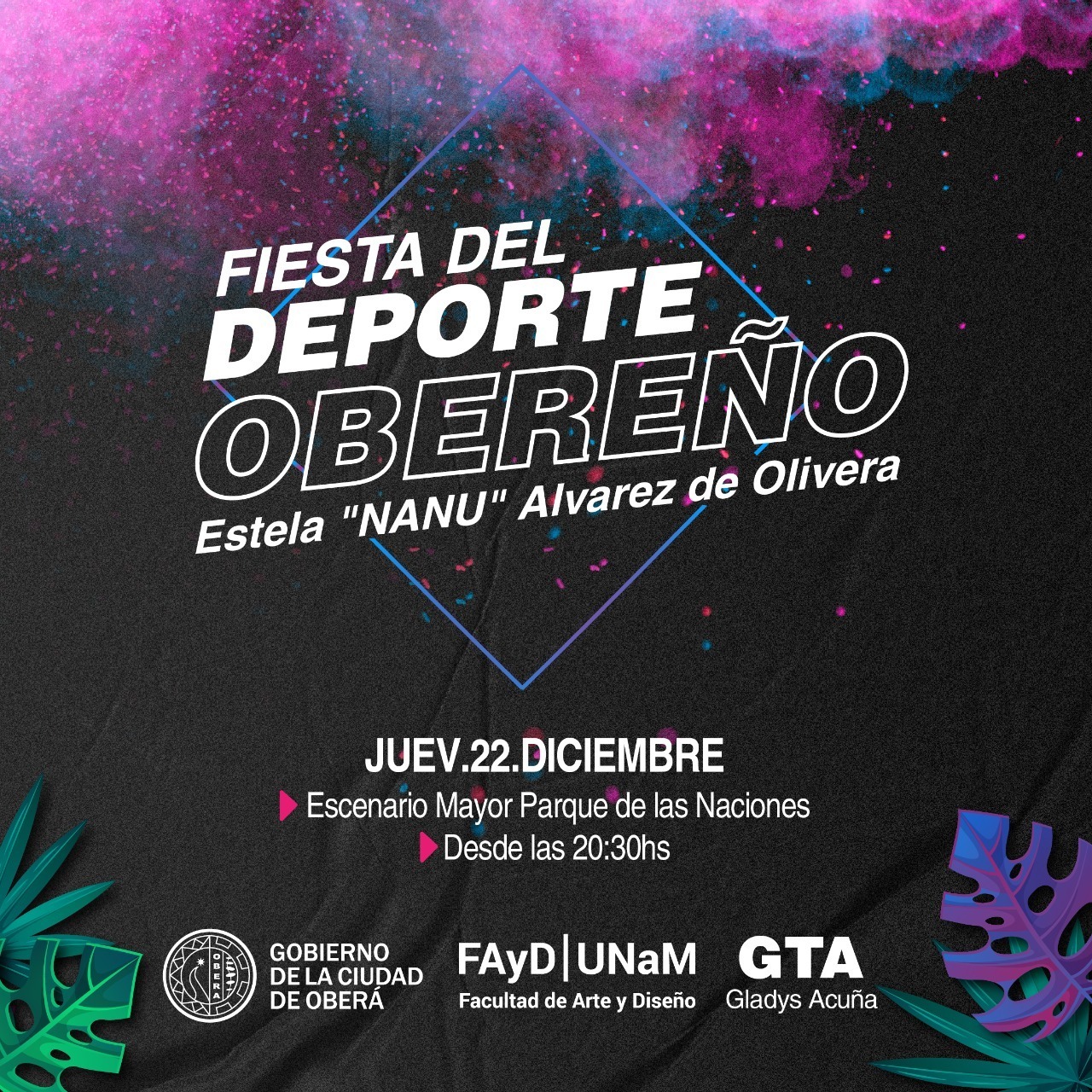 Noche de fiesta del Deporte Obereño en el Parque de las Naciones