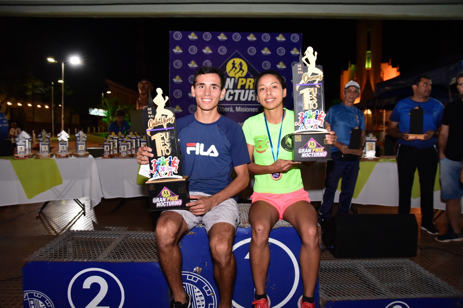 Agustín Da Silva y Rocío Maciel se coronaron en el Gran Prix Nocturno