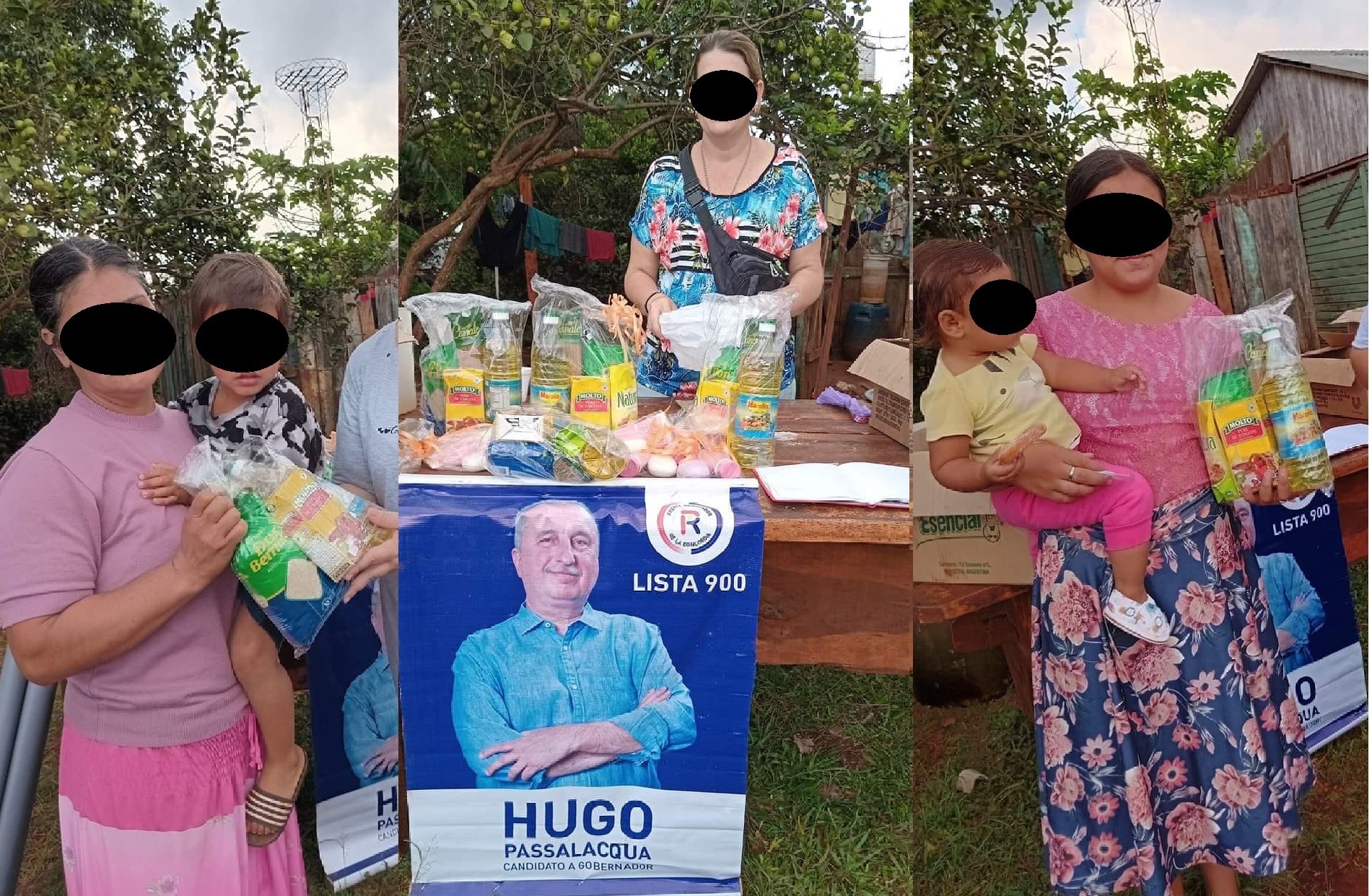 Candidata a intendente de Guaraní reparte comida a cambio de votos para la renovación: el hambre como estrategia de campaña