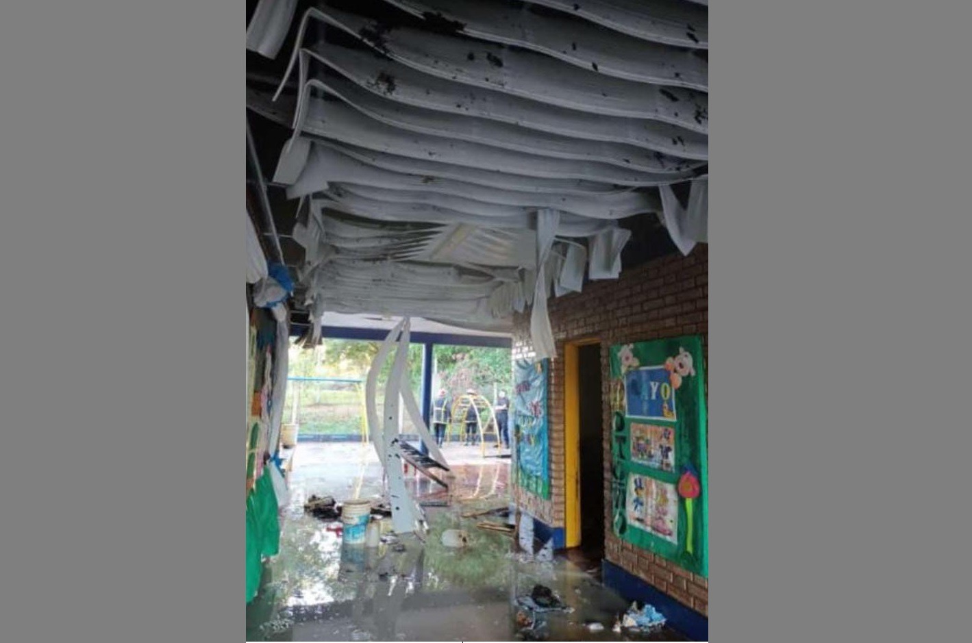 Golpearon a la portera e incendiaron el Nivel Inicial de una Escuela de Los Helechos