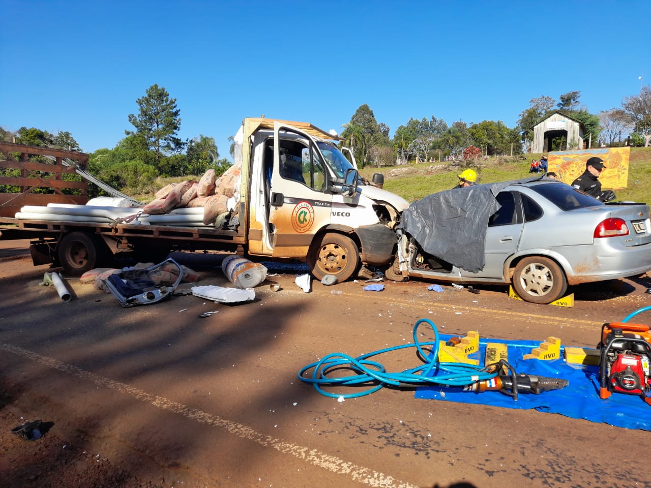 Una mujer falleció en un choque en el acceso a la localidad de Ameghino