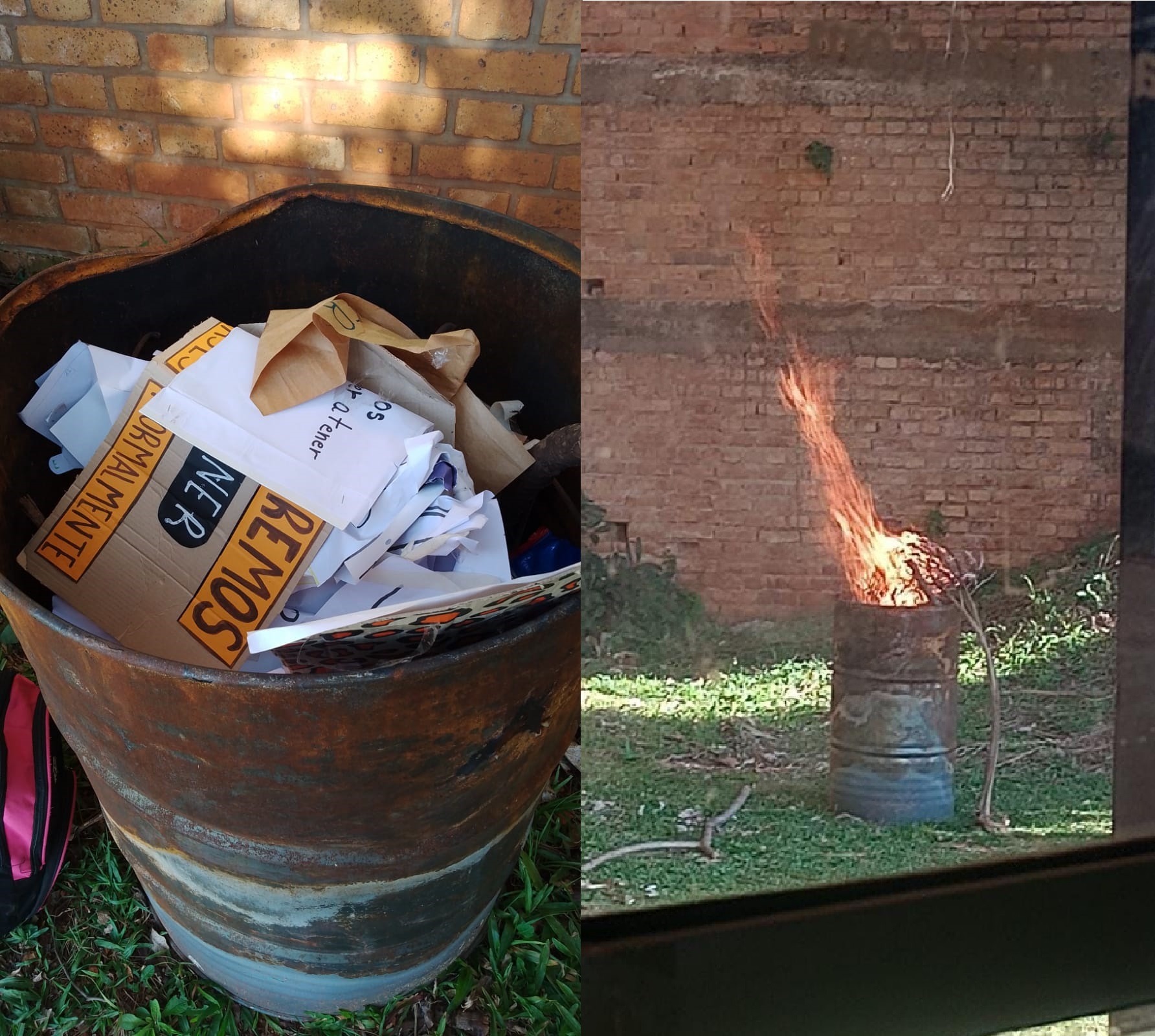 Otro acto de violencia y discriminación contra alumnos del Polivalente: la vicedirectora quemó sus pancartas