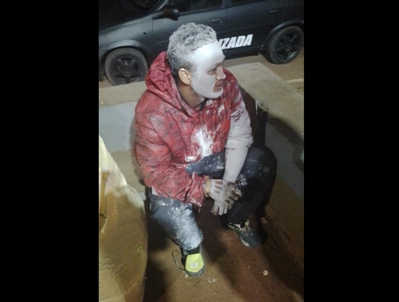 Inédito: «fantasma» salió a robar con la cara pintada de blanco y a las pocas cuadras fue identificado y detenido