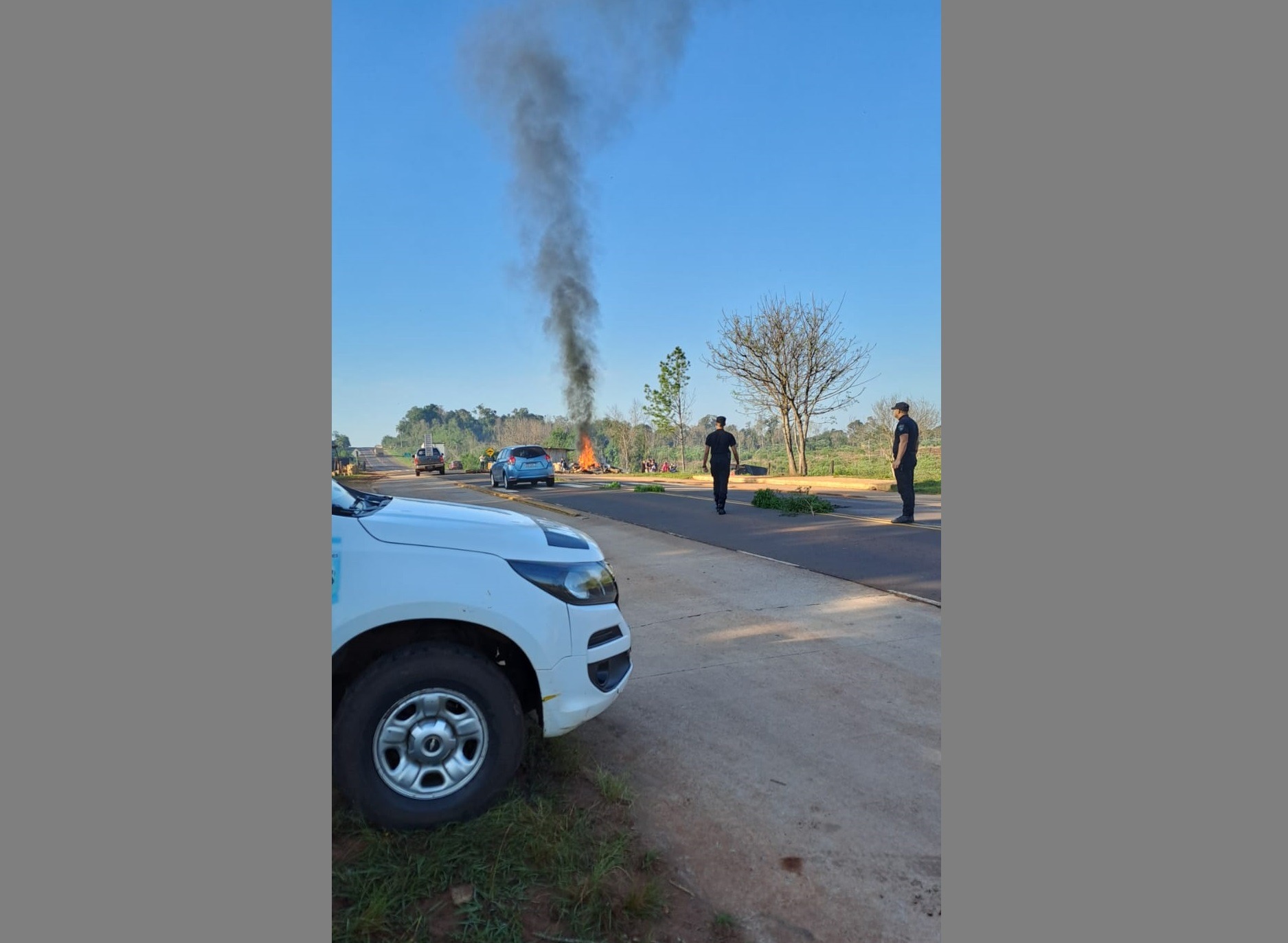 Tomaron una chacra, fueron imputados y ahora cortan la ruta en Mártires