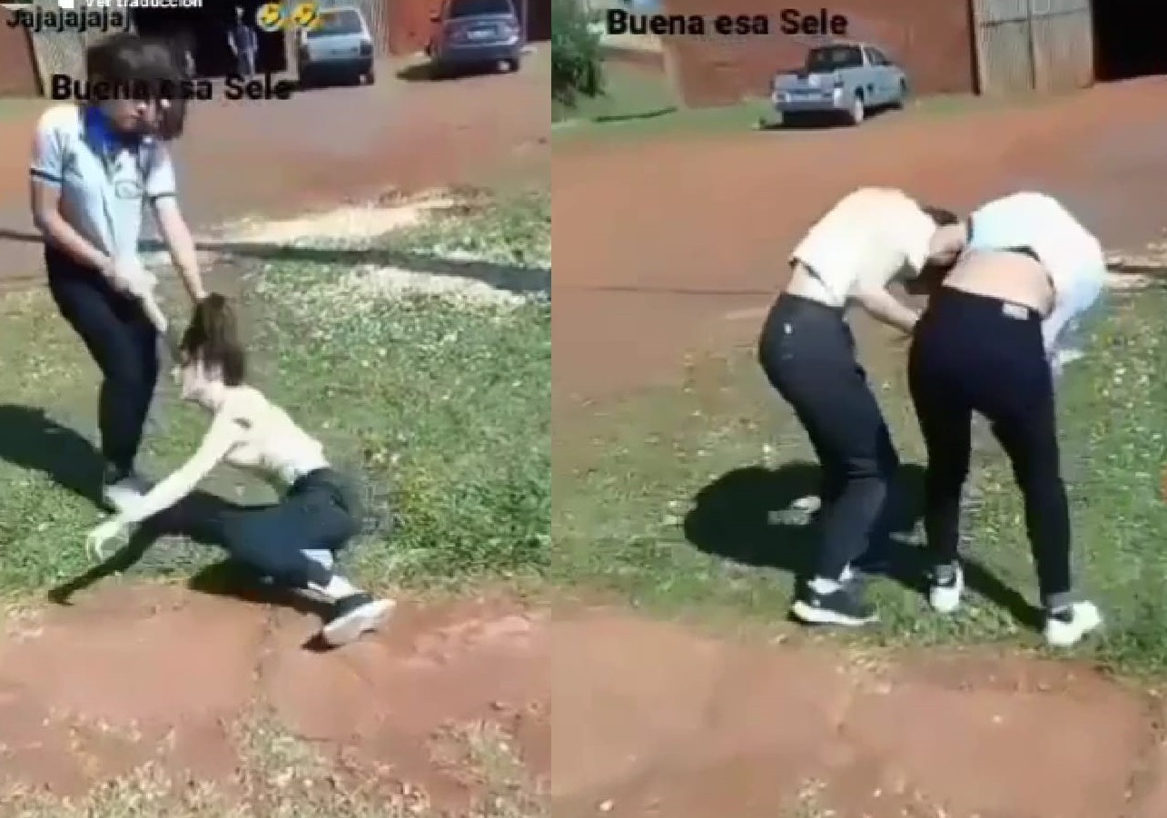 La Policía identificó a las guainas que se agarraron a las piñas a la salida del colegio: pelearon por una cadenita