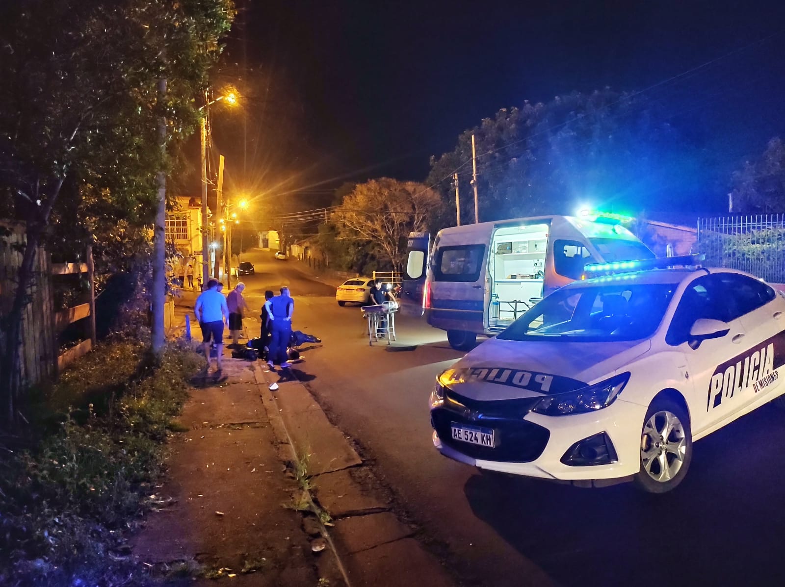 Motociclista resultó herido en un choque contra un coche en el centro de Oberá