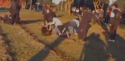 Viralizaron feroz pelea grupal entre alumnas de la Escuela Normal y el Colegio Nacional de Oberá