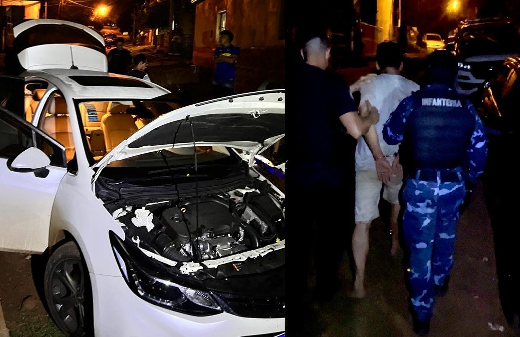 Persecución y tiros en Barrio Norte concluyó con cuatro detenidos y el secuestro de cocaína