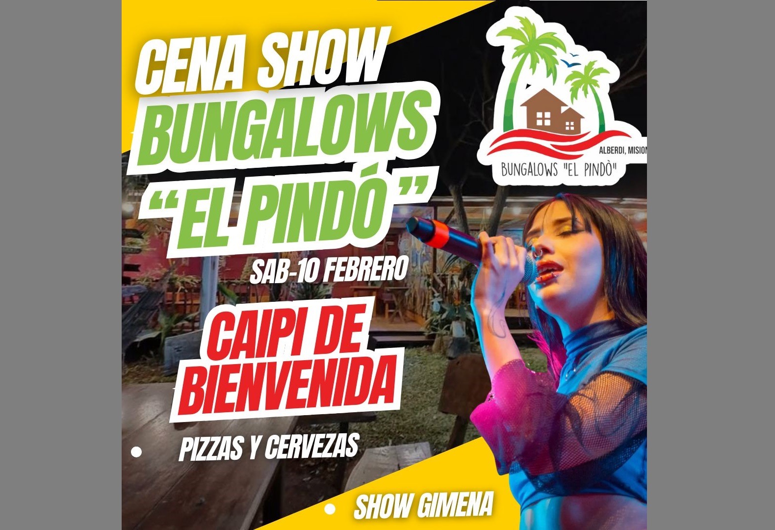 Bungalows El Pindó y una propuesta gastronómica y musical exquisita