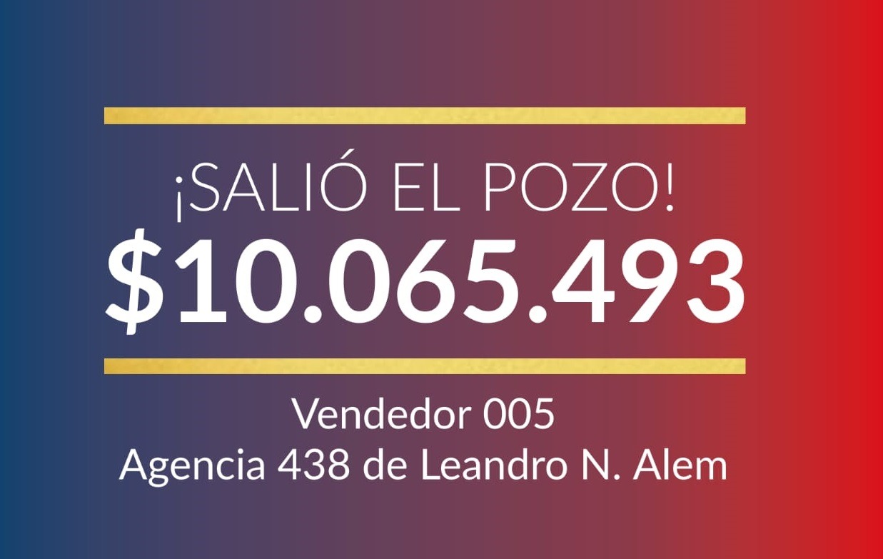 Es de Alem y se llevó más de diez millones con la Mini Poceada