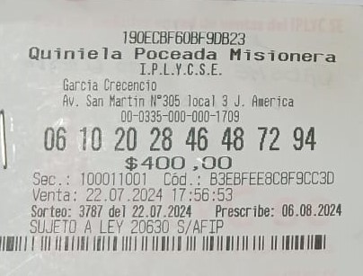 Pagar cuentas y viajar son los objetivos del millonario ganador de la Poceada