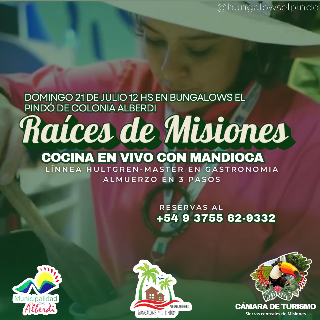 Bungalows el Pindó propone un menú regional para disfrutar en vacaciones de invierno