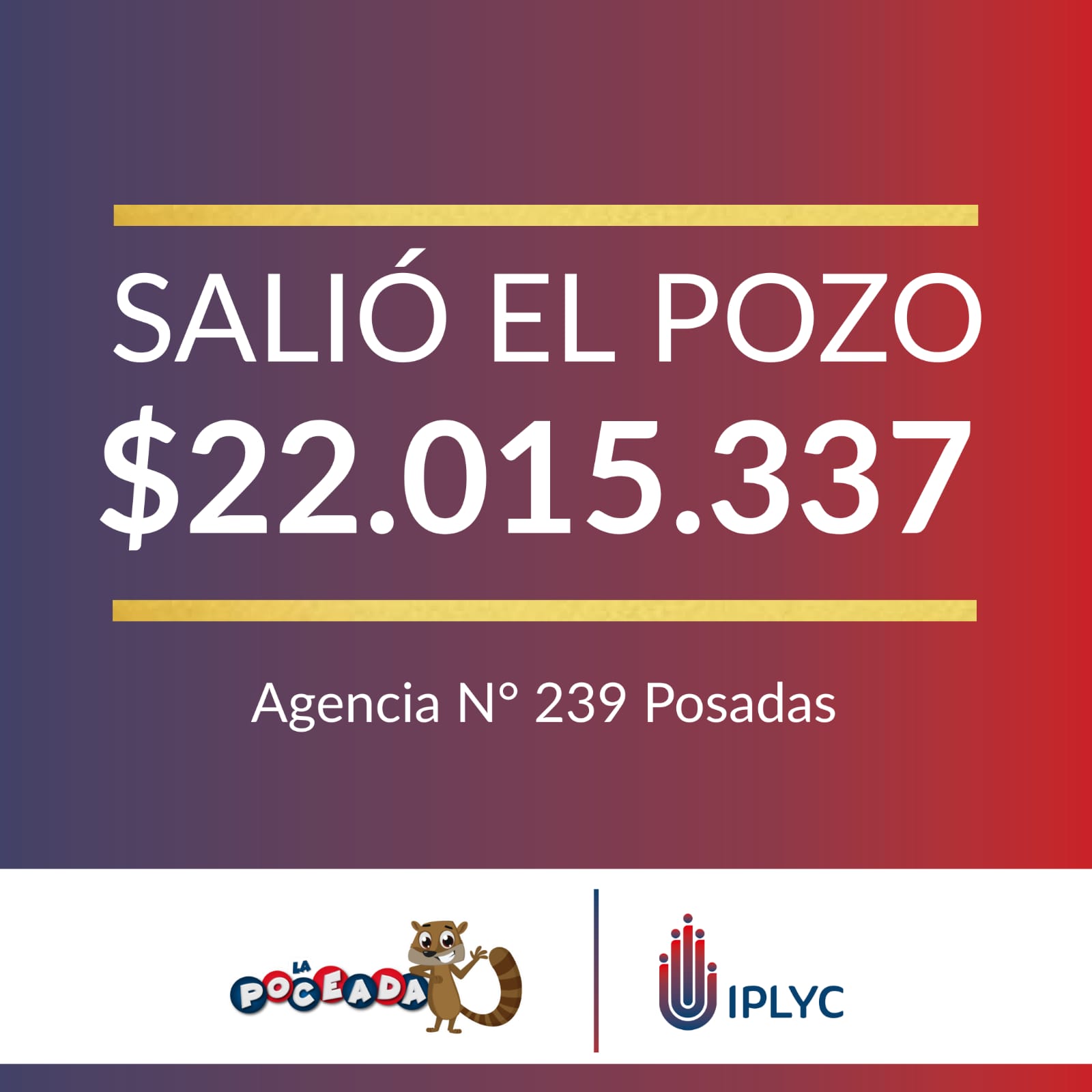 La Poceada entregó más de 22 millones de pesos
