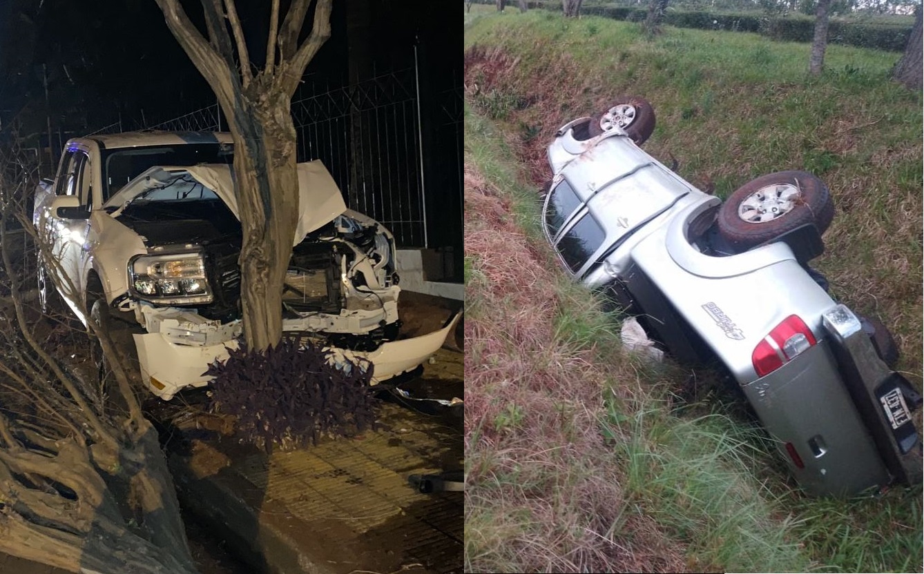 Madrugada de camionetas chocadoras, sin heridos graves