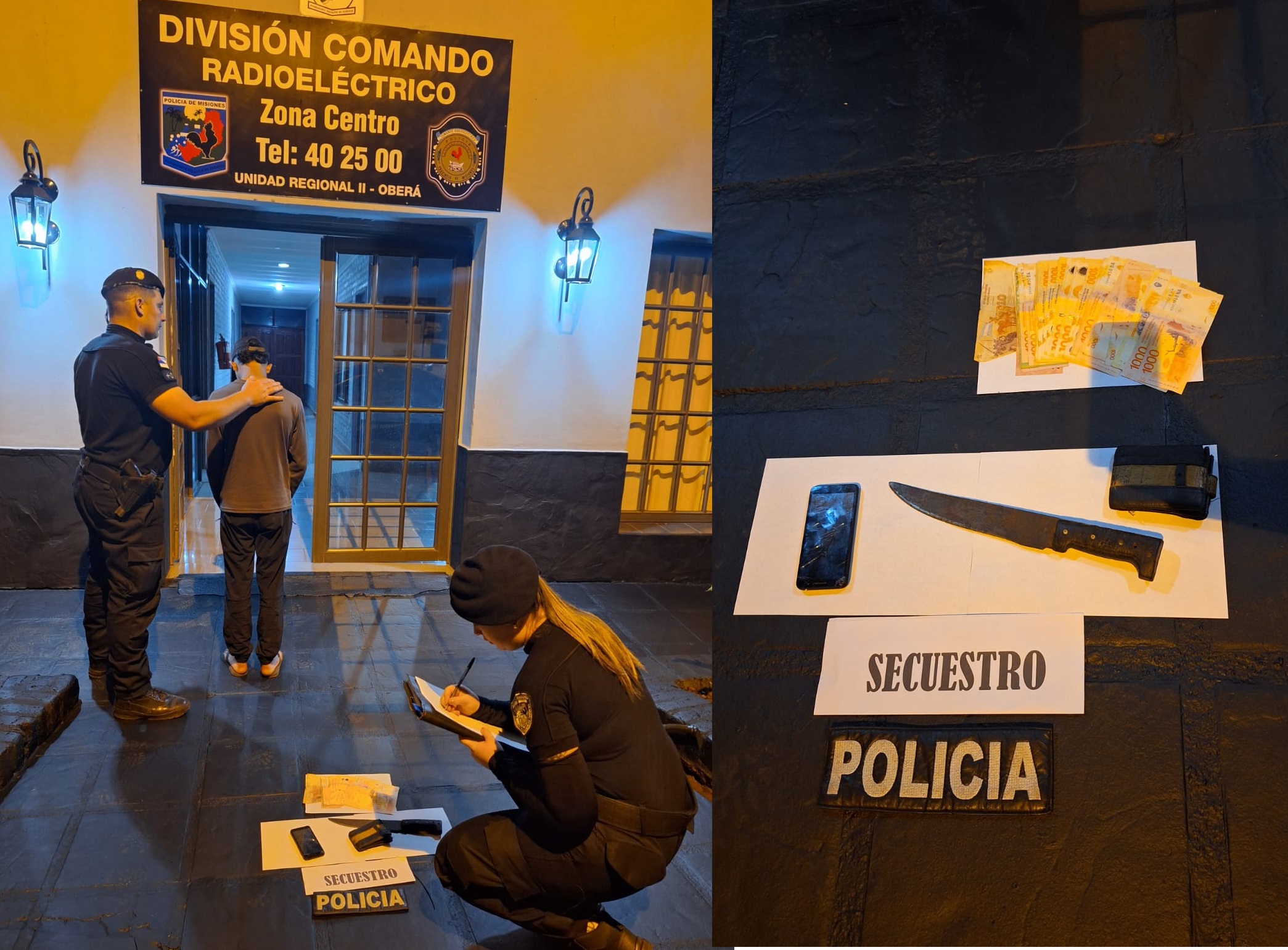 Menor de 16 años asaltó a un joven con machete y terminó demorado