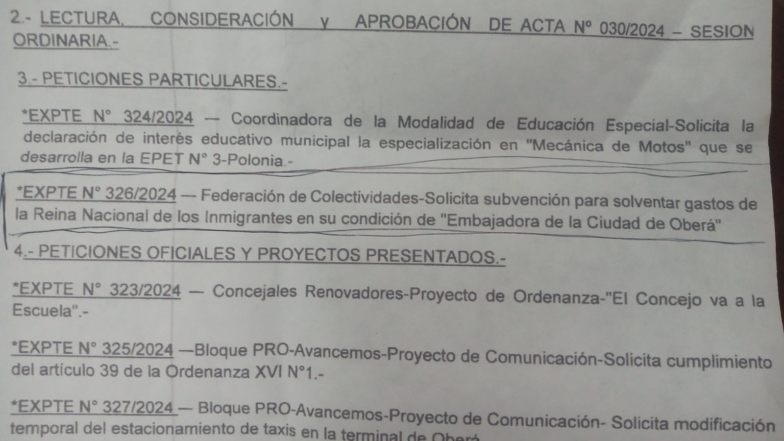 Colectividades pretenden que los contribuyentes obereños paguen los gastos de la reina de los Inmigrantes