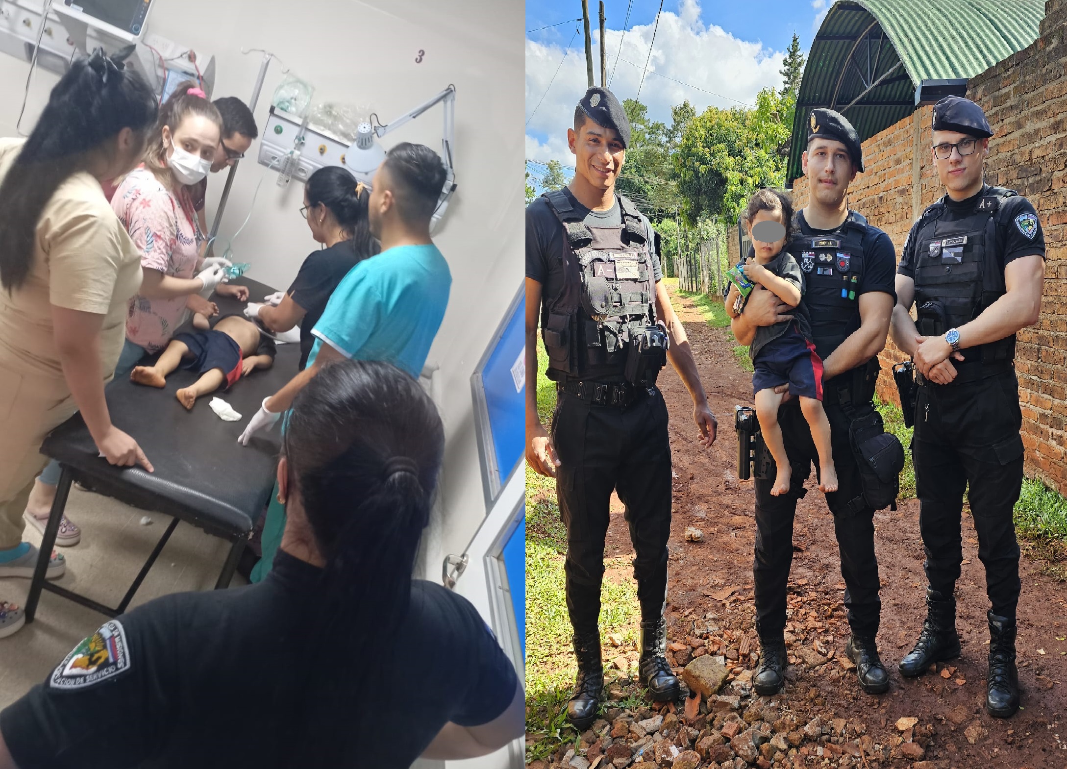 Policías reanimaron a un nenito que se desvaneció y no respiraba