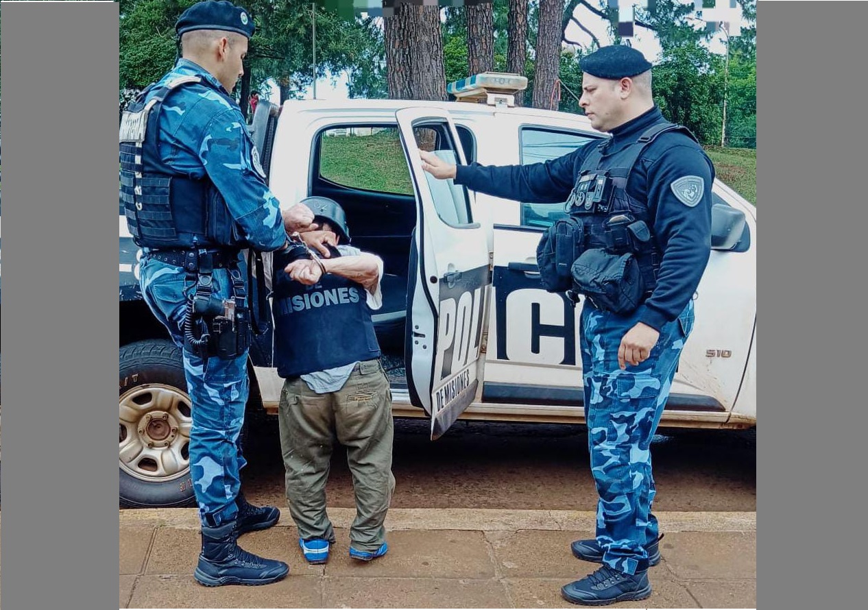 Por seguridad, “Nanico” fue trasladado al juzgado con casco y chaleco antibalas