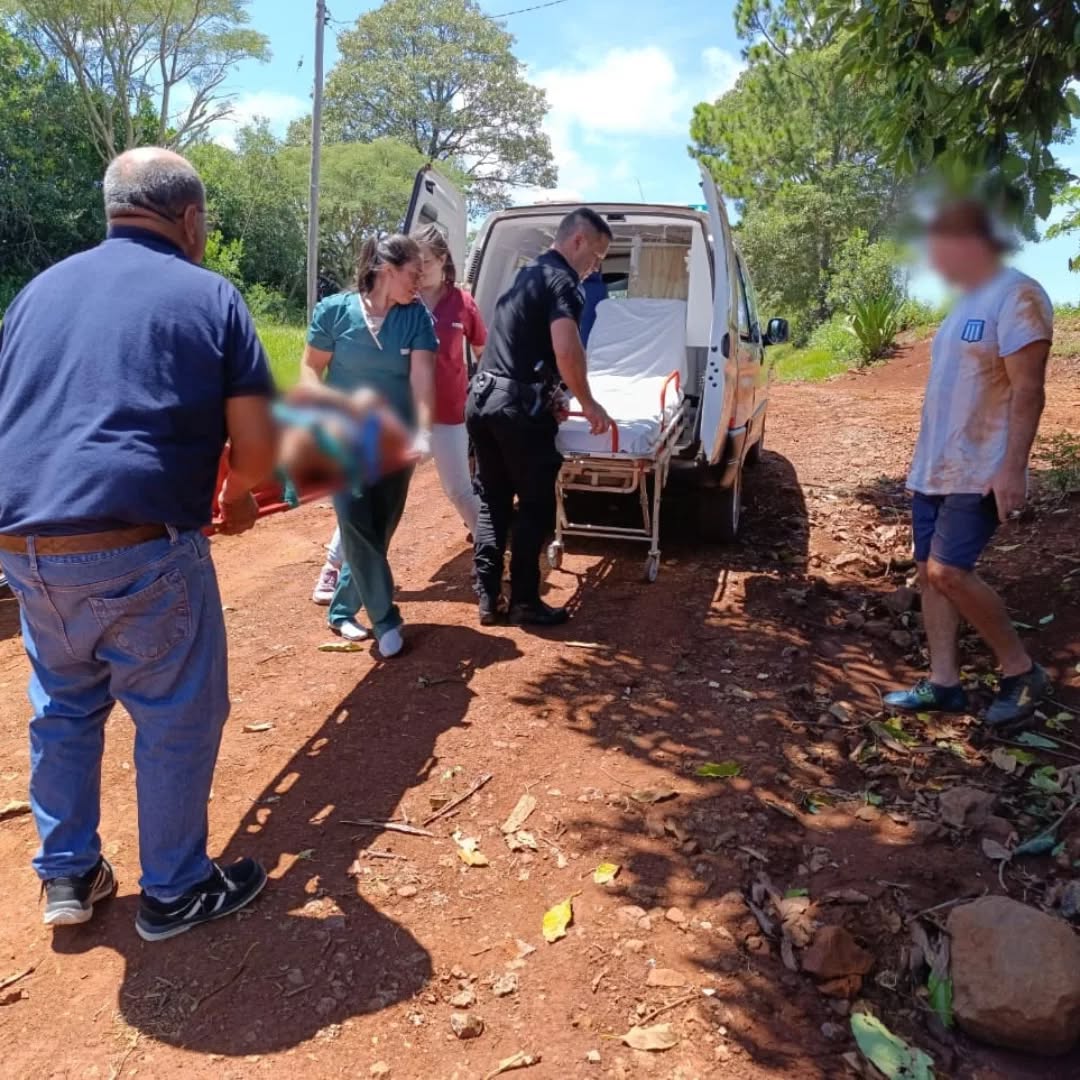 Por desviar un perro tumbaron con la moto y sufrieron lesiones
