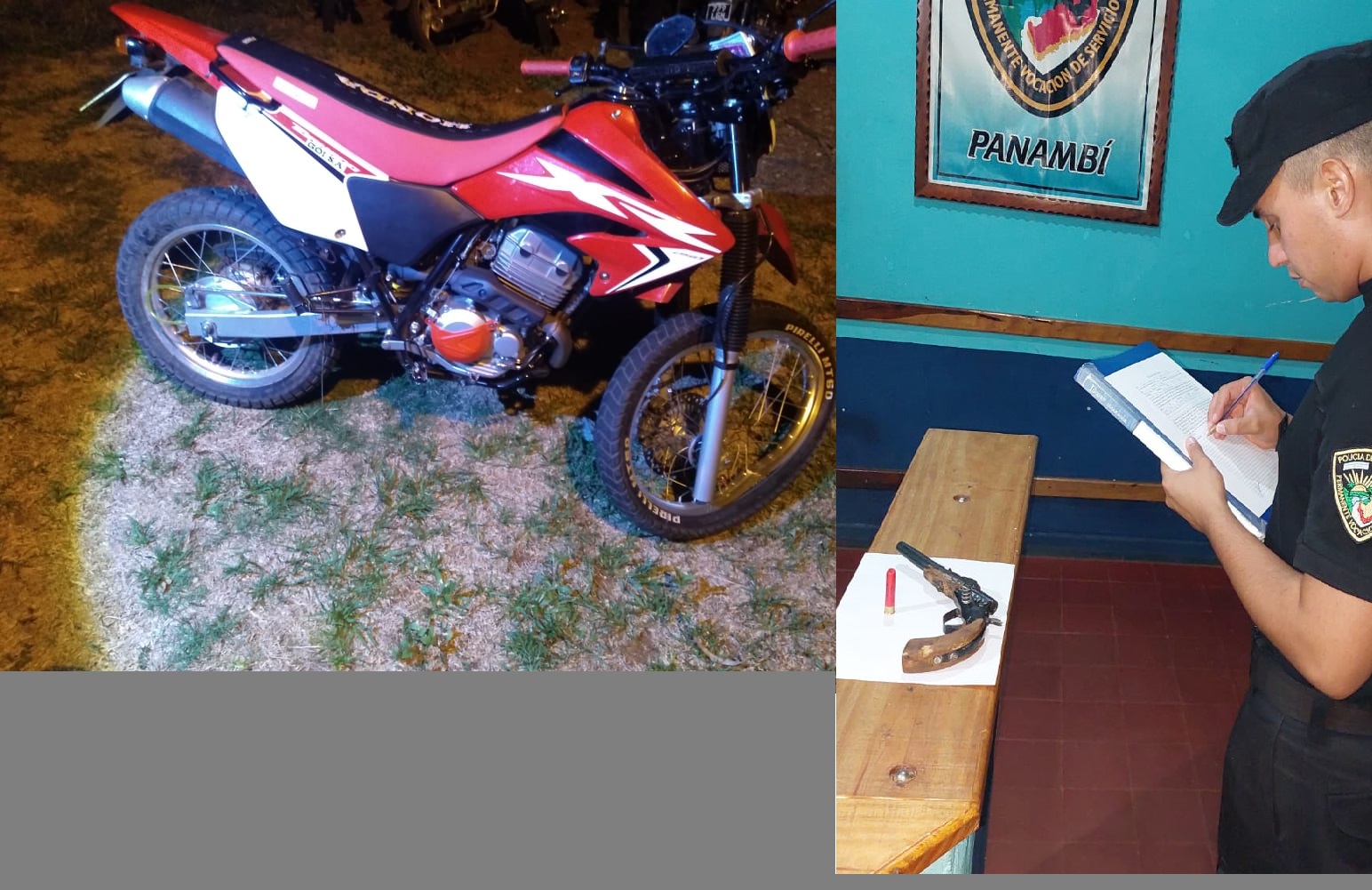 Otra vez Panambí: iba en moto con una escopeta recortada, chocó y se disparó solo, está gravísimo