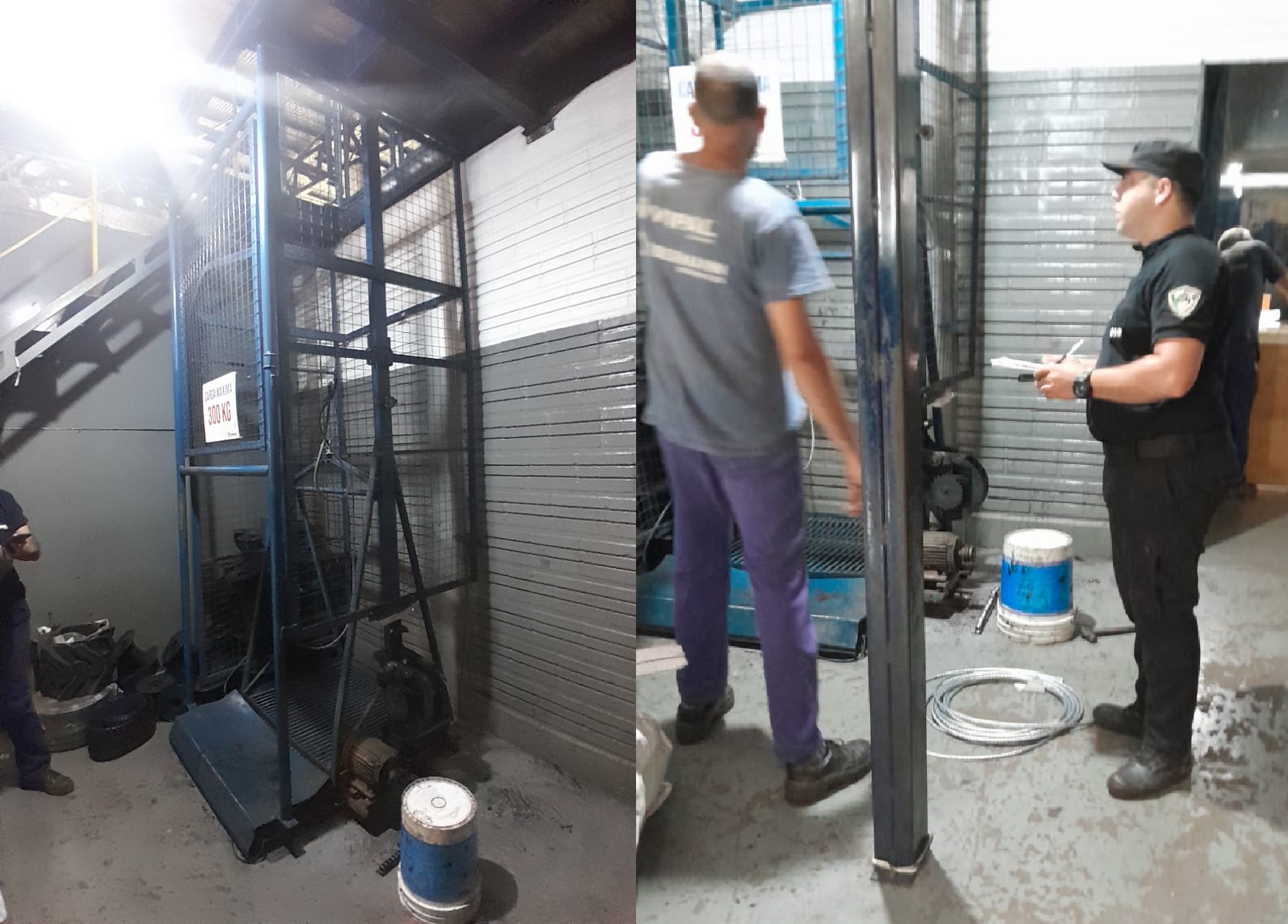 Falló el ascensor de una empresa obereña, un empleado resultó con lesiones y fue internado