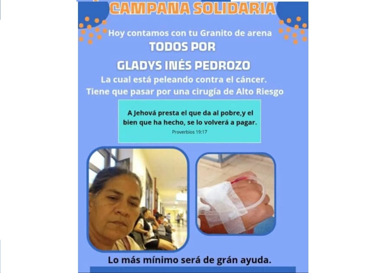 Campaña solidaria para ayudar a una obereña que afronta un grave problema de salud