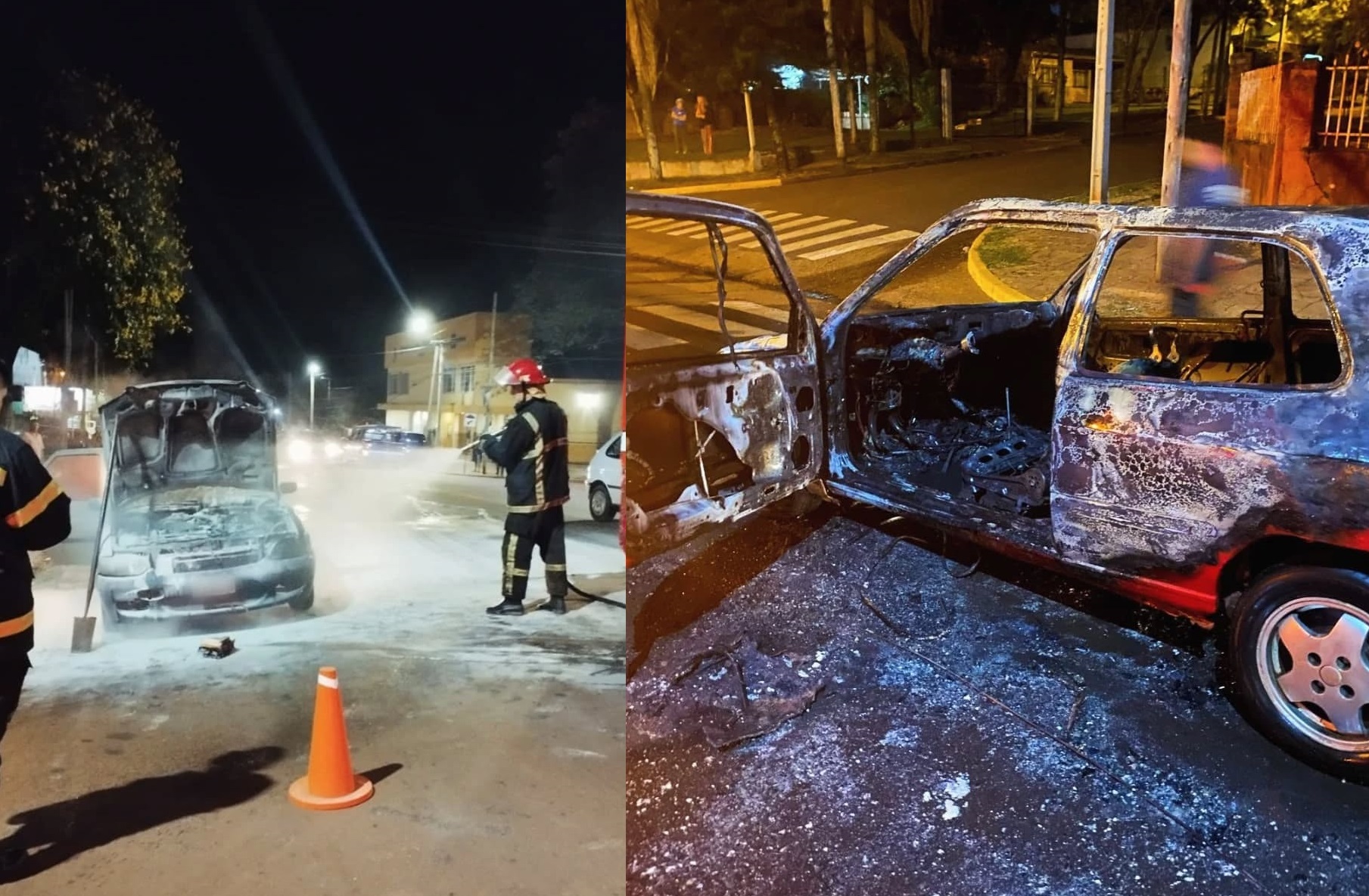 Dos autos se incendiaron en diferentes puntos de Oberá, pero no hubo víctimas