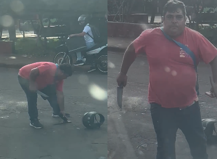 Manejaba borracho, chocó con la moto y amenazó con cuchillo al otro conductor