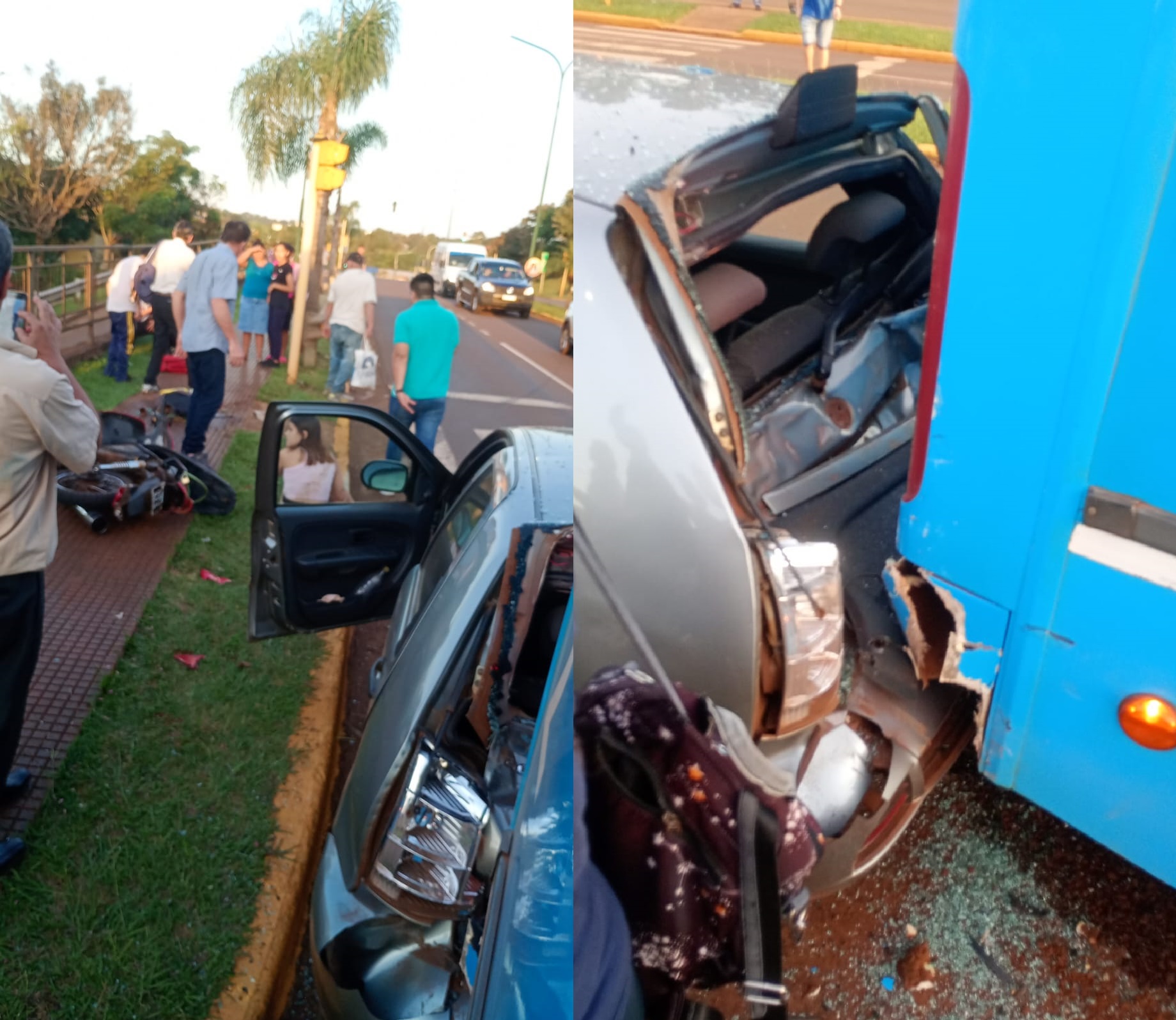 Triple choque en la autovía habría sido propiciado por un auto que escapó