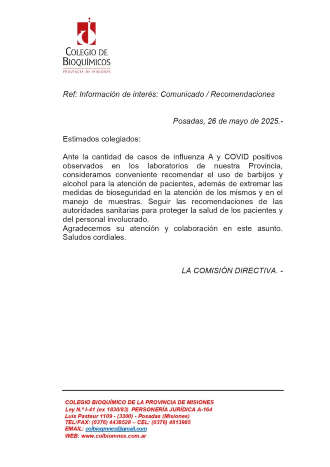 Vuelven a recomendar el uso de barbijos por casos de gripe A y COVID en Misiones
