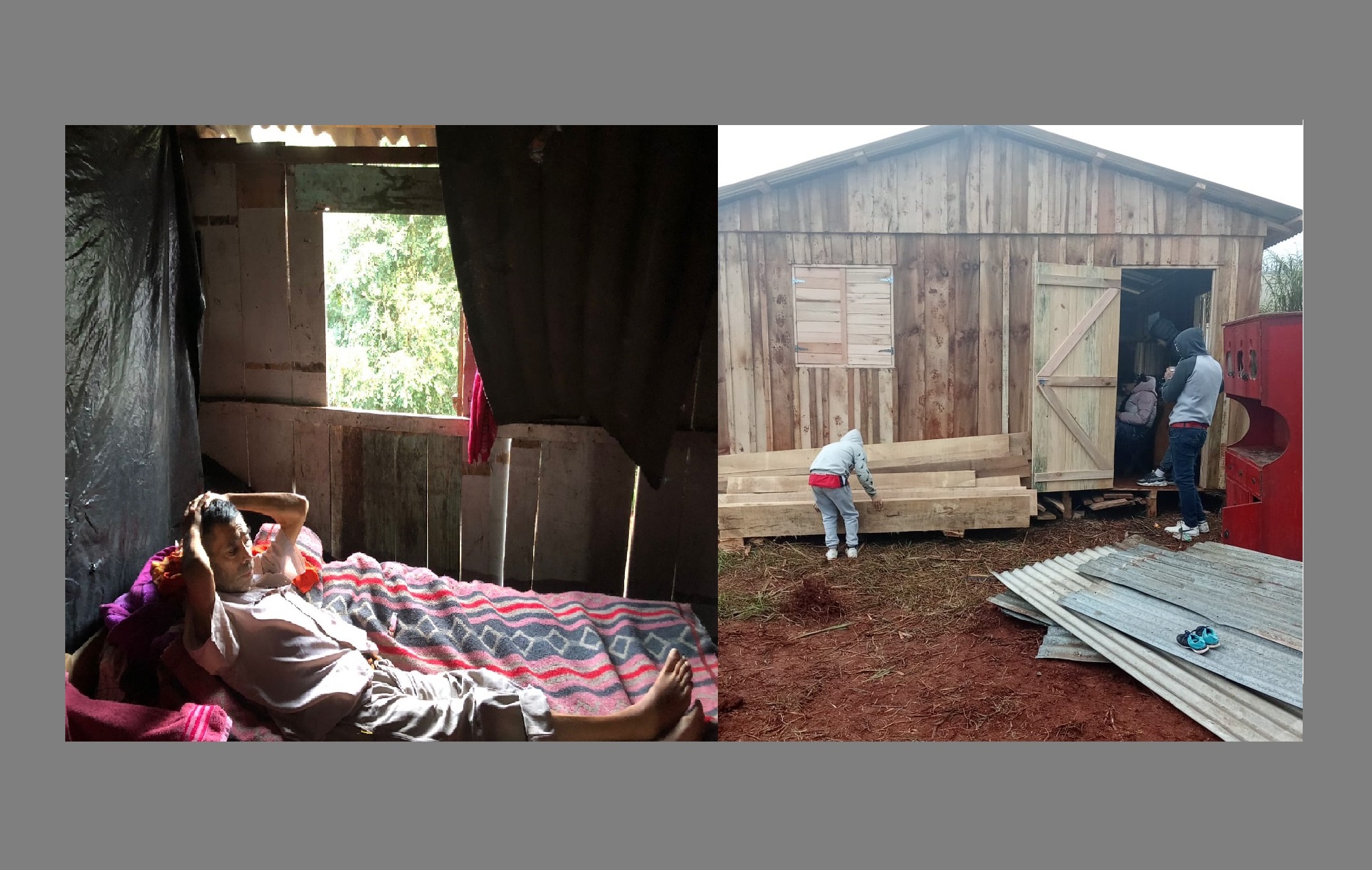 Don Julio y su familia fueron reubicados en una nueva casa tras contar sus pesares