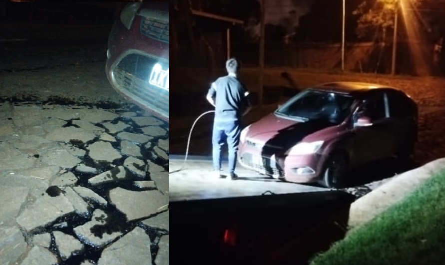 “En menos de una semana se rompieron tres coches en el bache de calle Roca”