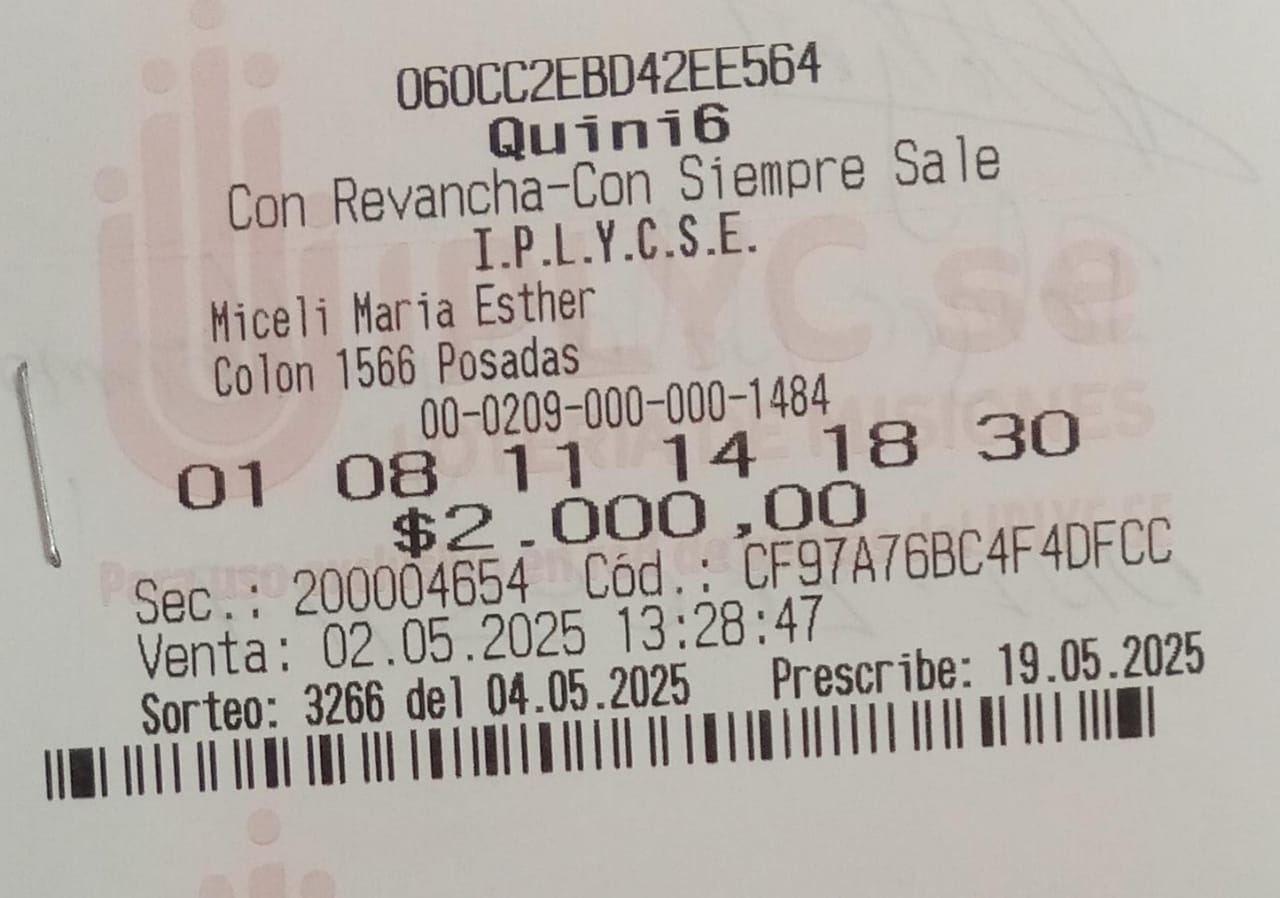 Misionero ganó más de 4 mil millones de pesos en el Quini 6: «Una casa para cada uno de mis hermanos»