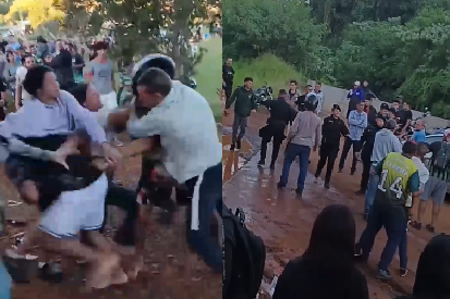 Piñas y patadas afuera de la cancha: la violencia copó el fútbol del club Malvinas de Oberá