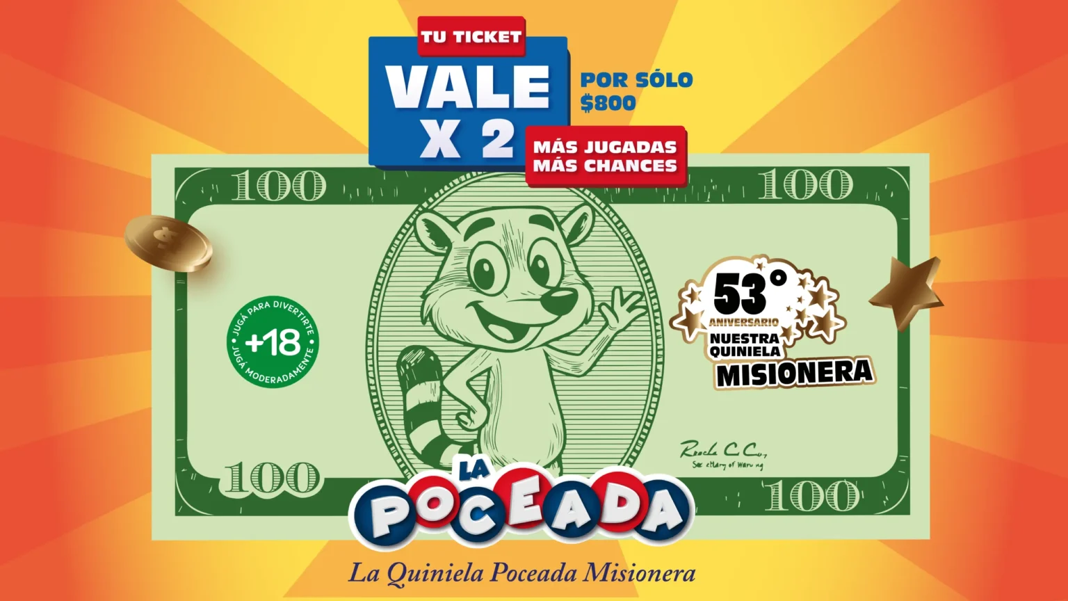 Durante julio y agosto jugar a la Poceada Misionera vale x2 y paga con premios en dólares