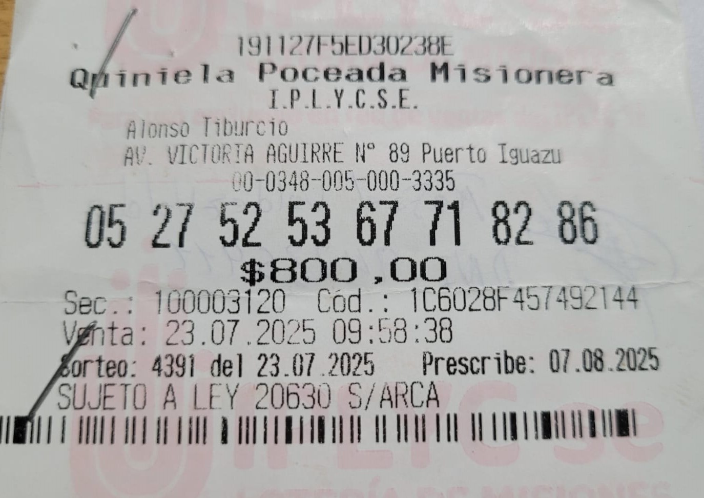 El ganador de la Poceada destinará el premio para la educación de sus hijas