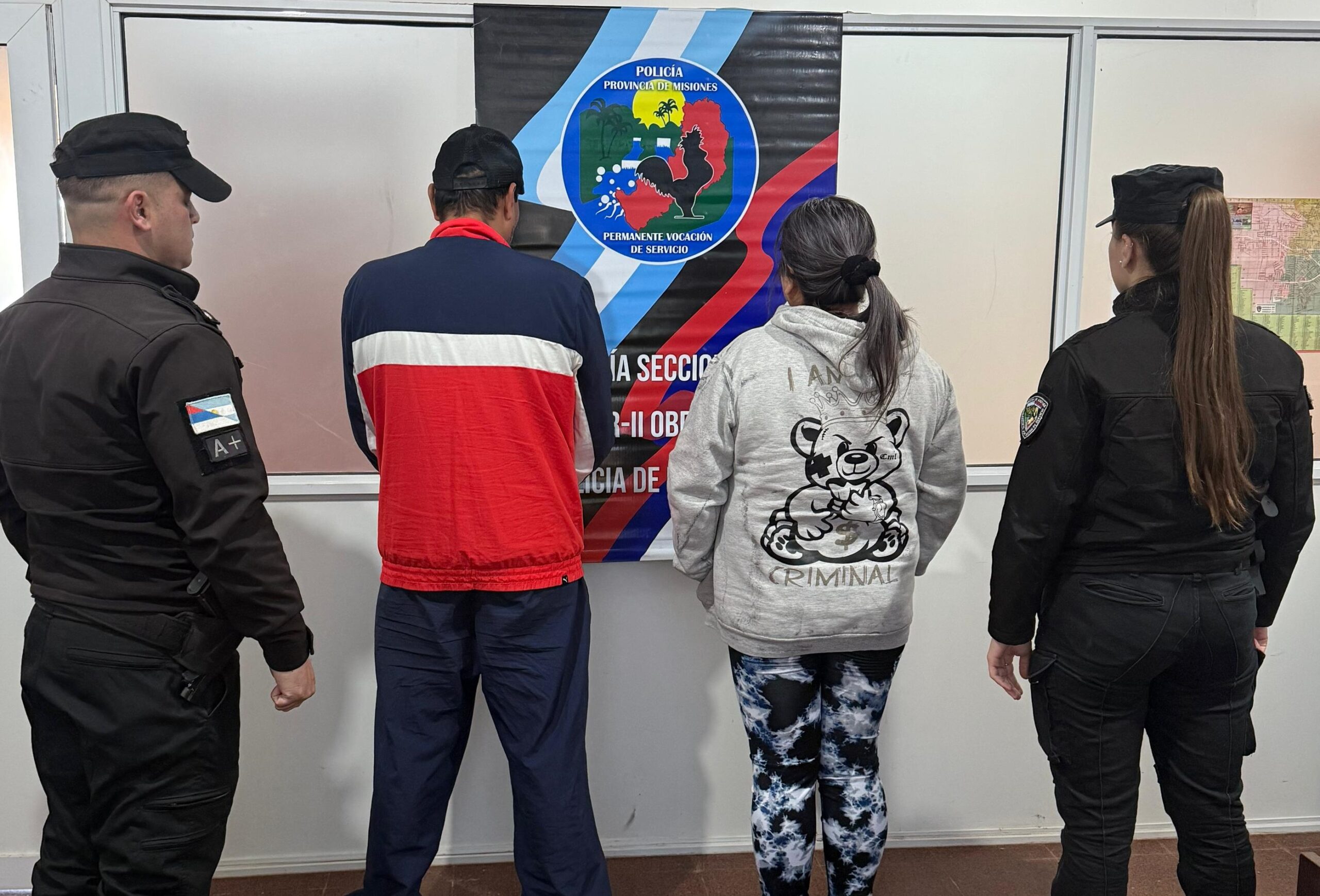 Detuvieron a un puntero barrial y su mujer que quedaron grabados borrachos y dañando casas de vecinos