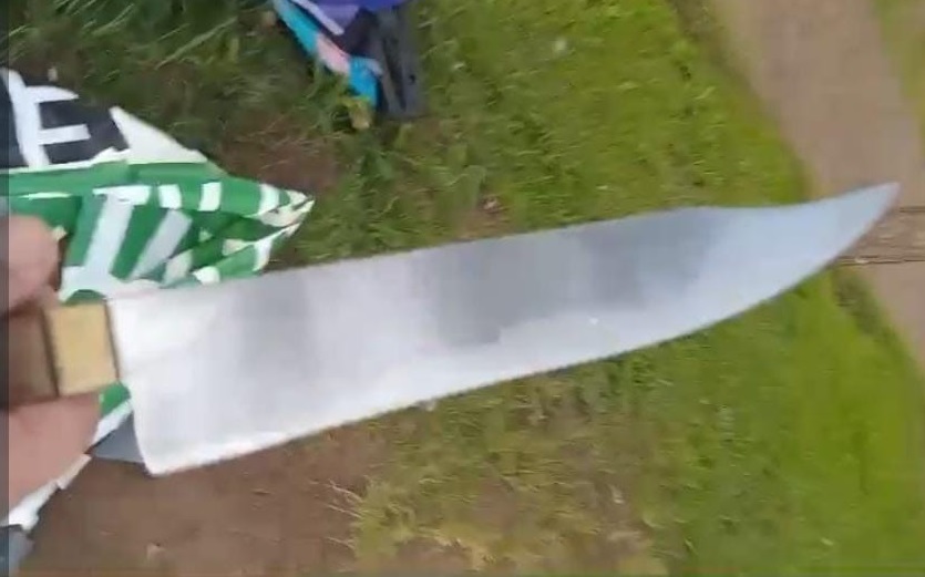 Partidarios del Pays destruyeron carteles del oficialismo a cuchillazos en Panambí y lo mostraron por redes sociales