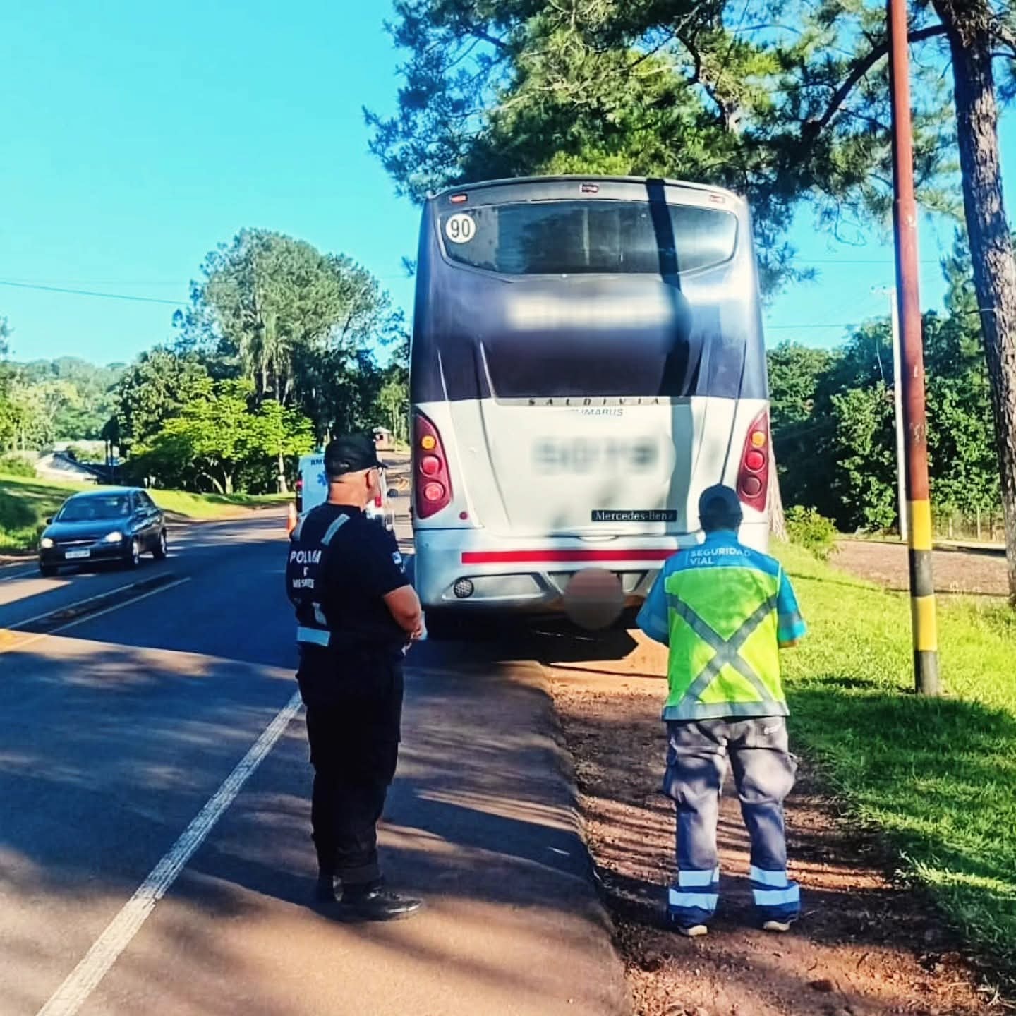Chofer de Singer dio positivo el test de alcoholemia: venía de Posadas a Oberá con 24 pasajeros