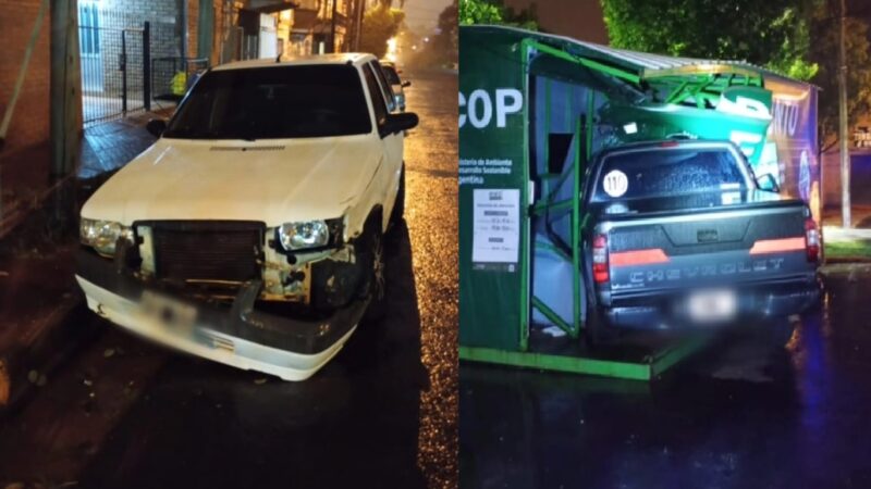 Ni para chorro: robó una camioneta, chocó dos veces en pocos metros y se escapó en moto
