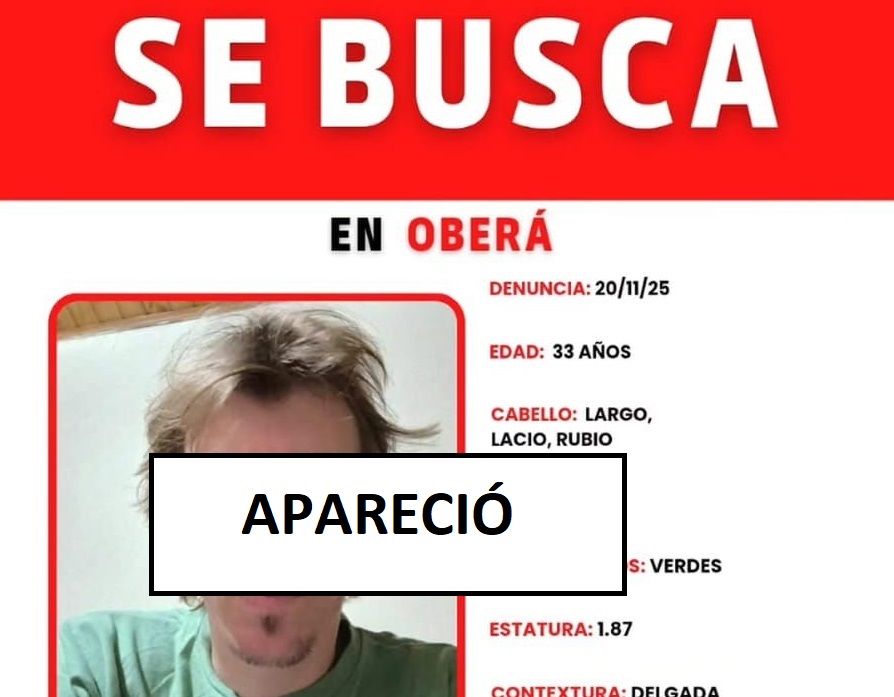 Supuesto desaparecido se contactó con su pareja y se dejó sin efecto la búsqueda