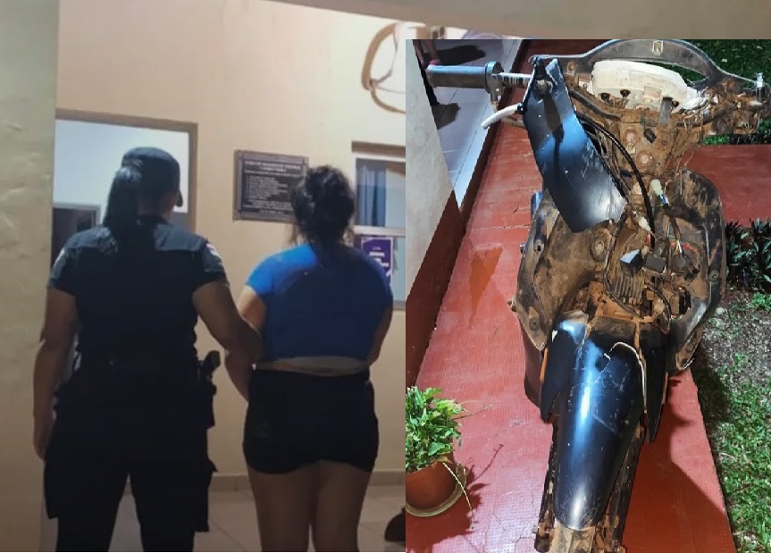 Una mujer amenazó, lesionó y destruyó la moto de su pareja con una azada en Campo Viera