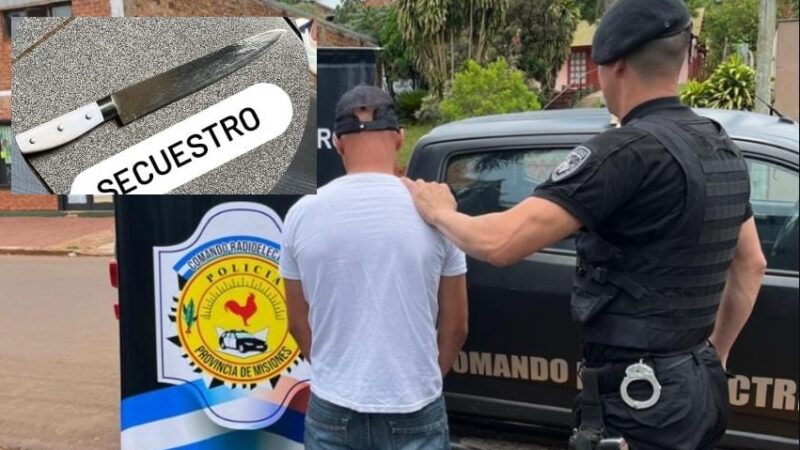 “Vos andas con otro macho, te voy a agarrar con el cuchillo”: amenazó a su pareja y fue detenido