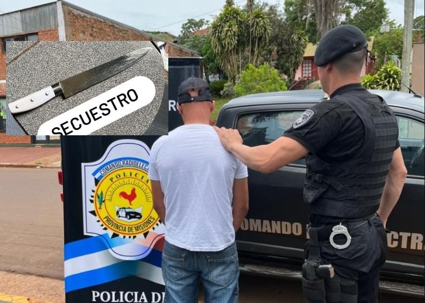 “Vos andas con otro macho, te voy a agarrar con el cuchillo”: amenazó a su pareja y fue detenido