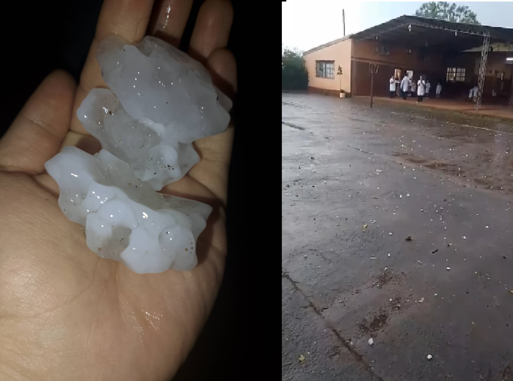 “Impresionante el tamaño de los granizos en Colonia Alberdi”: lo que trajo la tormenta