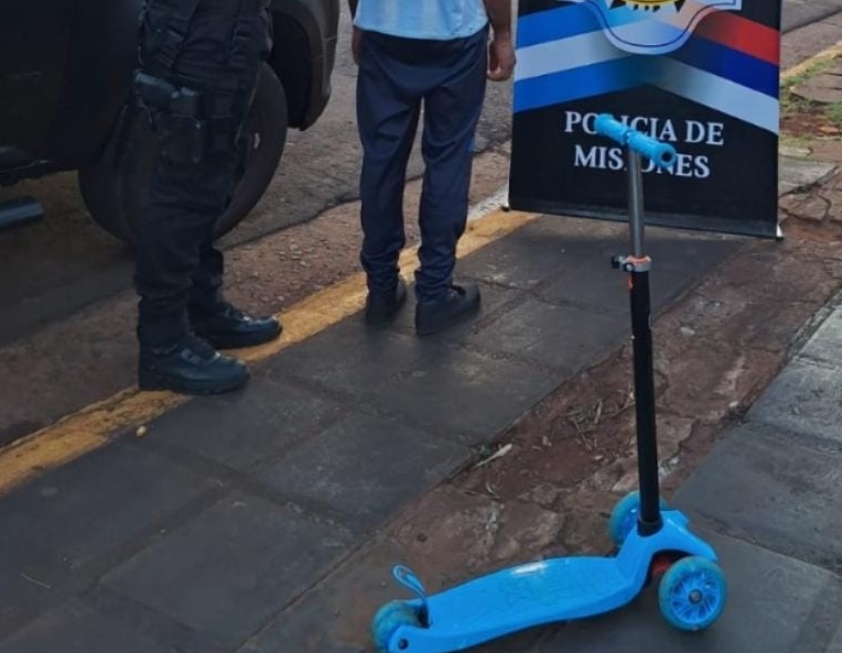 La policía recuperó un monopatín y cayó “Tarzán” con las manos en la masa