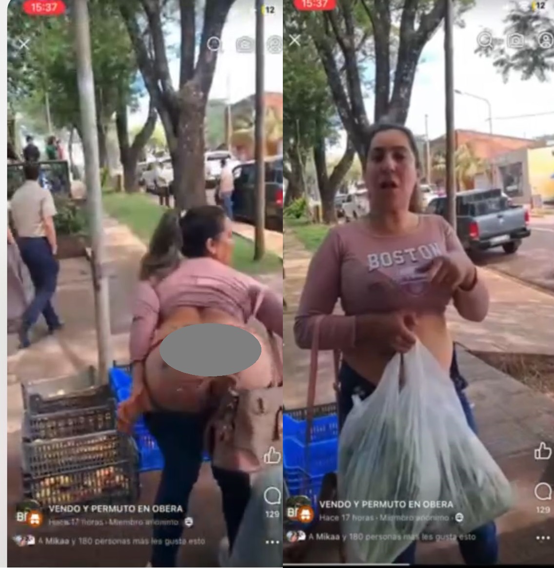 Discutió por un queso con un productor de la feria franca de Oberá y se bajó el pantalón