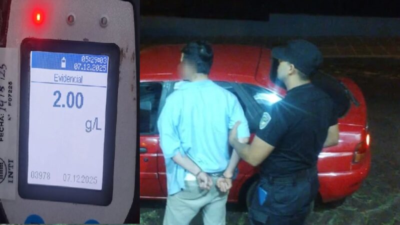 Irresponsable manejaba con 4 veces más alcohol de lo permitido: terminó preso