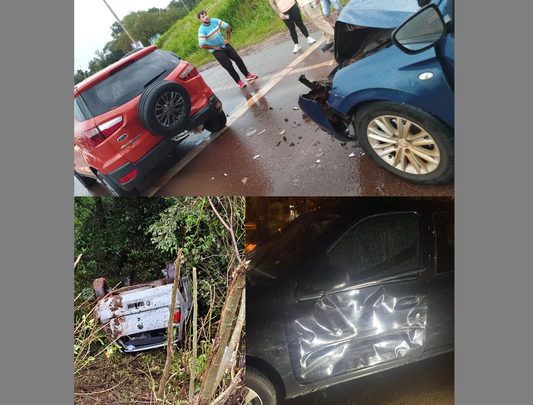 Tarde accidentada en Oberá y la zona: despistes y choques, pero sin heridos graves